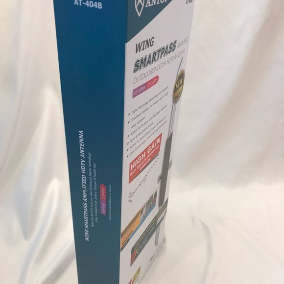 ANTOP WING 4K HDTV Antenna Smartpass Amplified Outdoor or RV AT-404B 65 Mile NEW - Picture 8 of 9